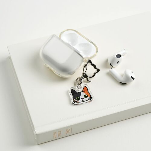 Cat Face Acrylic Key Ring - Image 3