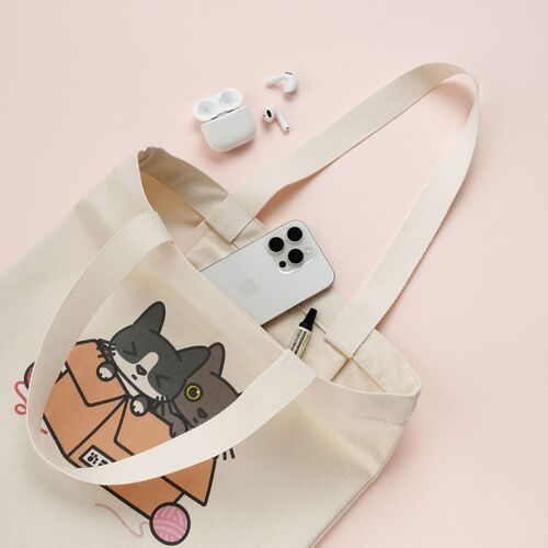 Cat Couple Tote Bag - Image 2