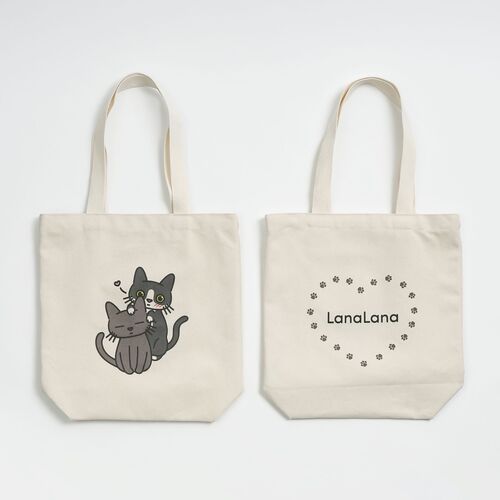 Cat Couple Tote Bag - Image 6