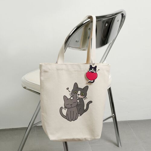 Cat Couple Tote Bag - Image 9