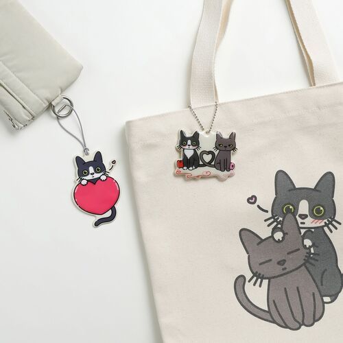 Cat Couple Tote Bag - Image 10