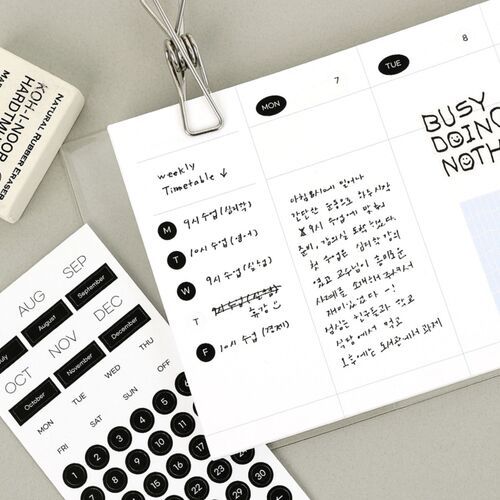 6pcs Calendar Month & Date Sticker Set - Image 8