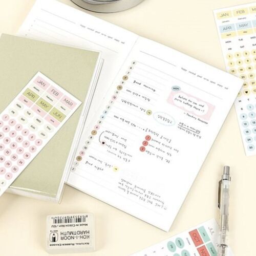 6pcs Calendar Month & Date Sticker Set - Image 4