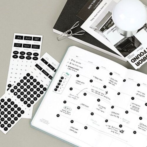 6pcs Calendar Month & Date Sticker Set - Image 6