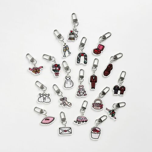 Wedding Acrylic Key Ring - Image 7