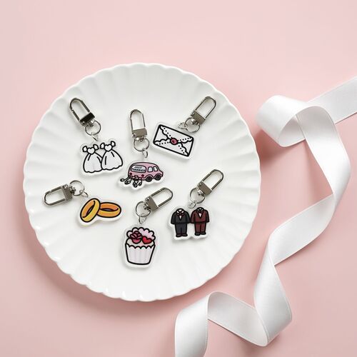 Wedding Acrylic Key Ring - Image 8