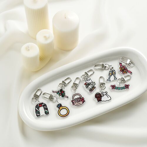 Wedding Acrylic Key Ring