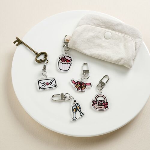 Wedding Acrylic Key Ring - Image 9