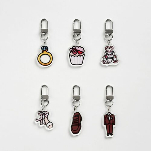 Wedding Acrylic Key Ring - Image 3