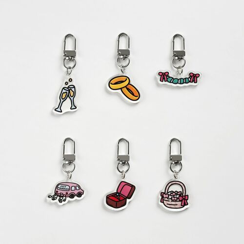 Wedding Acrylic Key Ring - Image 5
