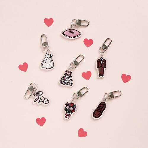 Wedding Acrylic Key Ring - Image 11