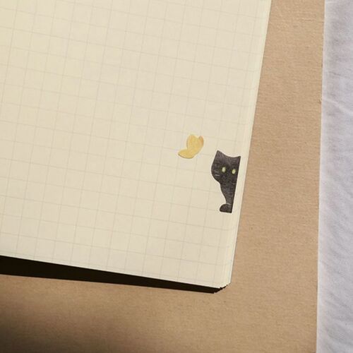 Playful Black Cat Deco Sticker - Image 2