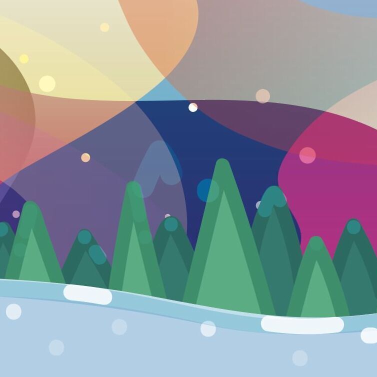 Seasonal Landscape Masking Tape, 05 Aurora Pines