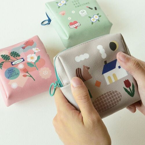 Illustrated Mini Zip Pouch