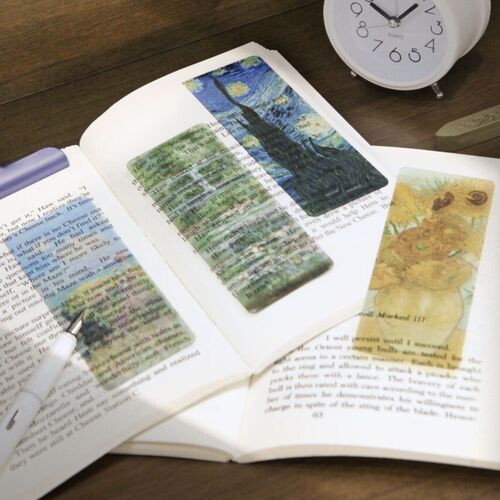 4pcs Gogh & Monet Bookmark Set