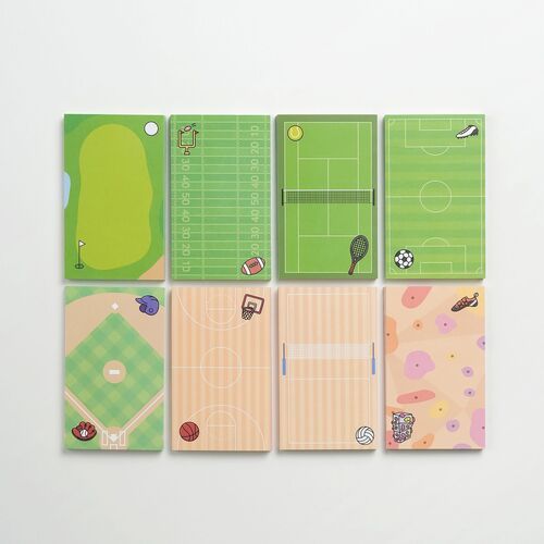 8pcs Sports Memo Pad Set - Image 5