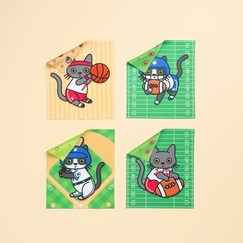 Lana & Tuxedo Cat Sports Screen Cloth