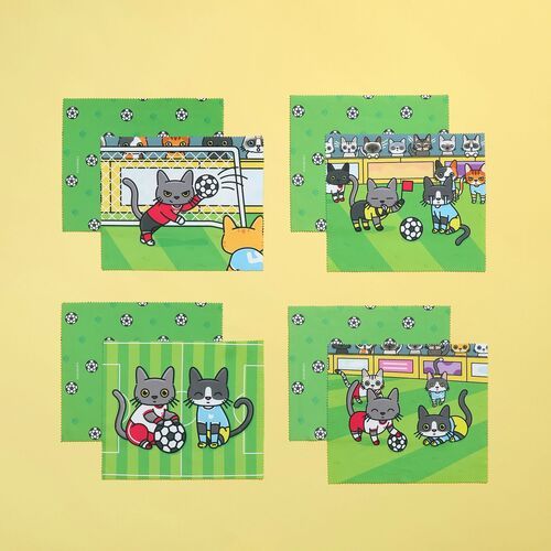 Lana & Tuxedo Cat Soccer Screen Cloth - Image 7