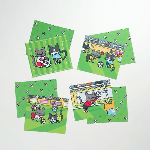 Lana & Tuxedo Cat Soccer Screen Cloth