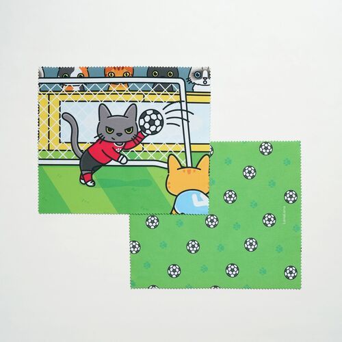Lana & Tuxedo Cat Soccer Screen Cloth - Image 4