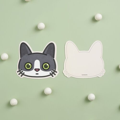 10pcs Mini Cat Face Card Set - Image 2
