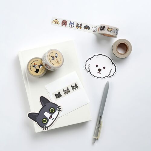 10pcs Mini Cat Face Card Set - Image 9