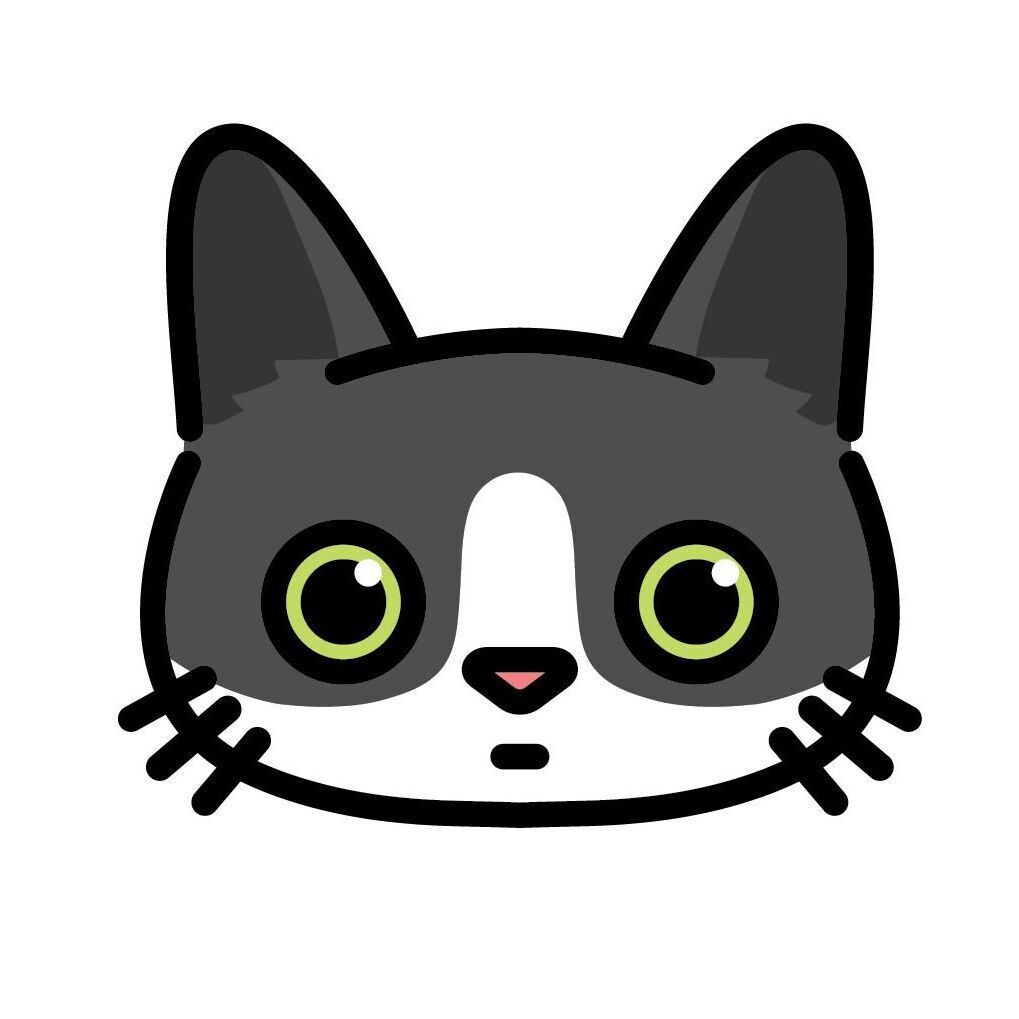 10pcs Mini Cat Face Card Set, Set 02 Tuxedo