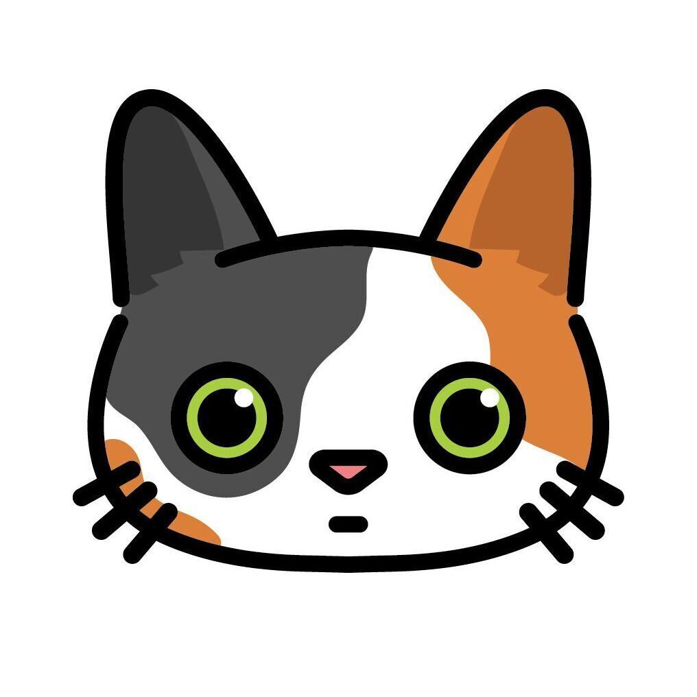 10pcs Mini Cat Face Card Set, Set 05 Calico
