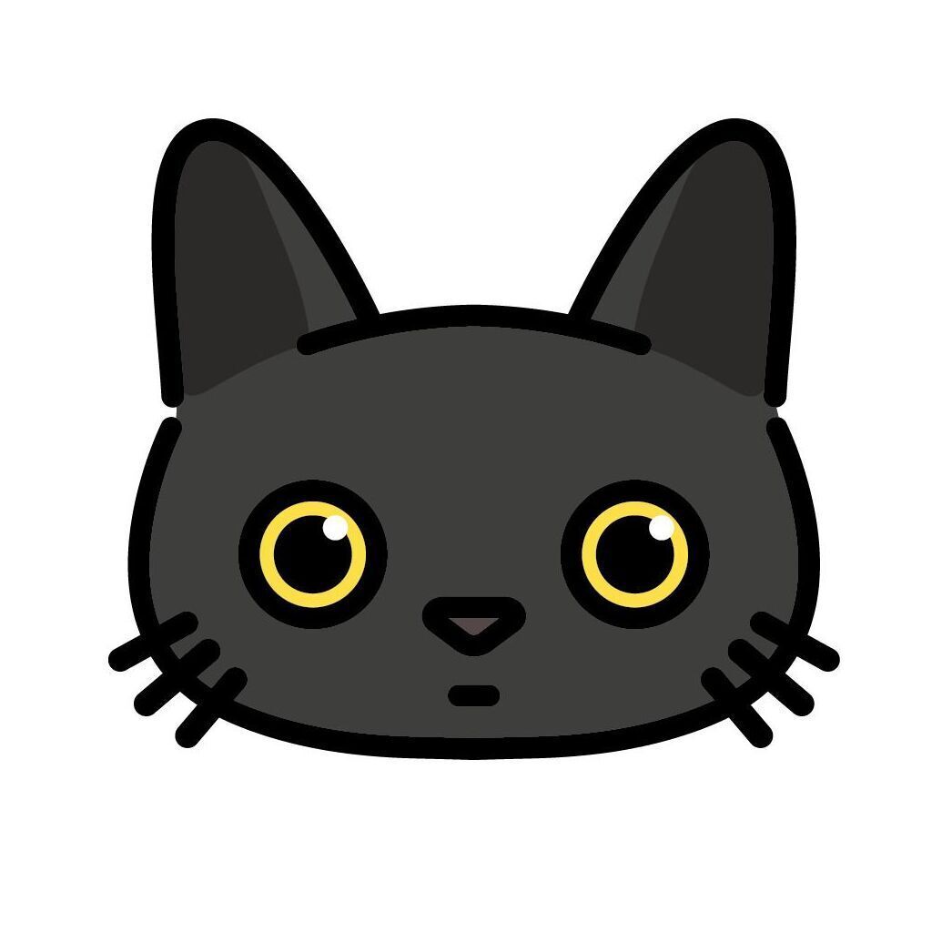 10pcs Mini Cat Face Card Set, Set 07 Black Cat