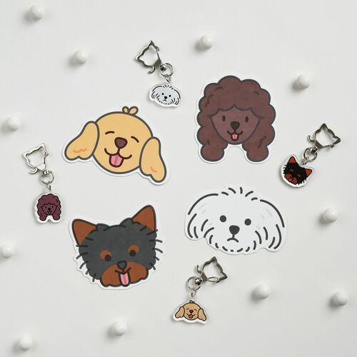 10pcs Mini Dog Face Card Set - Image 8