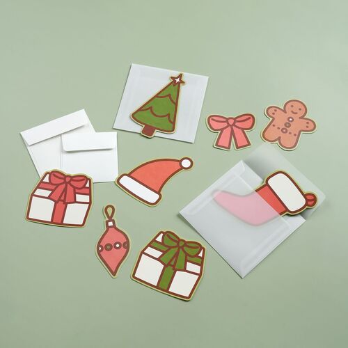 10pcs Christmas Mini Card Set - Image 4
