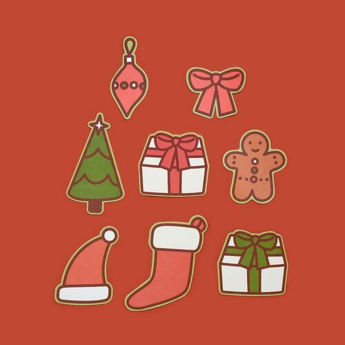 10pcs Christmas Mini Card Set - Image 7