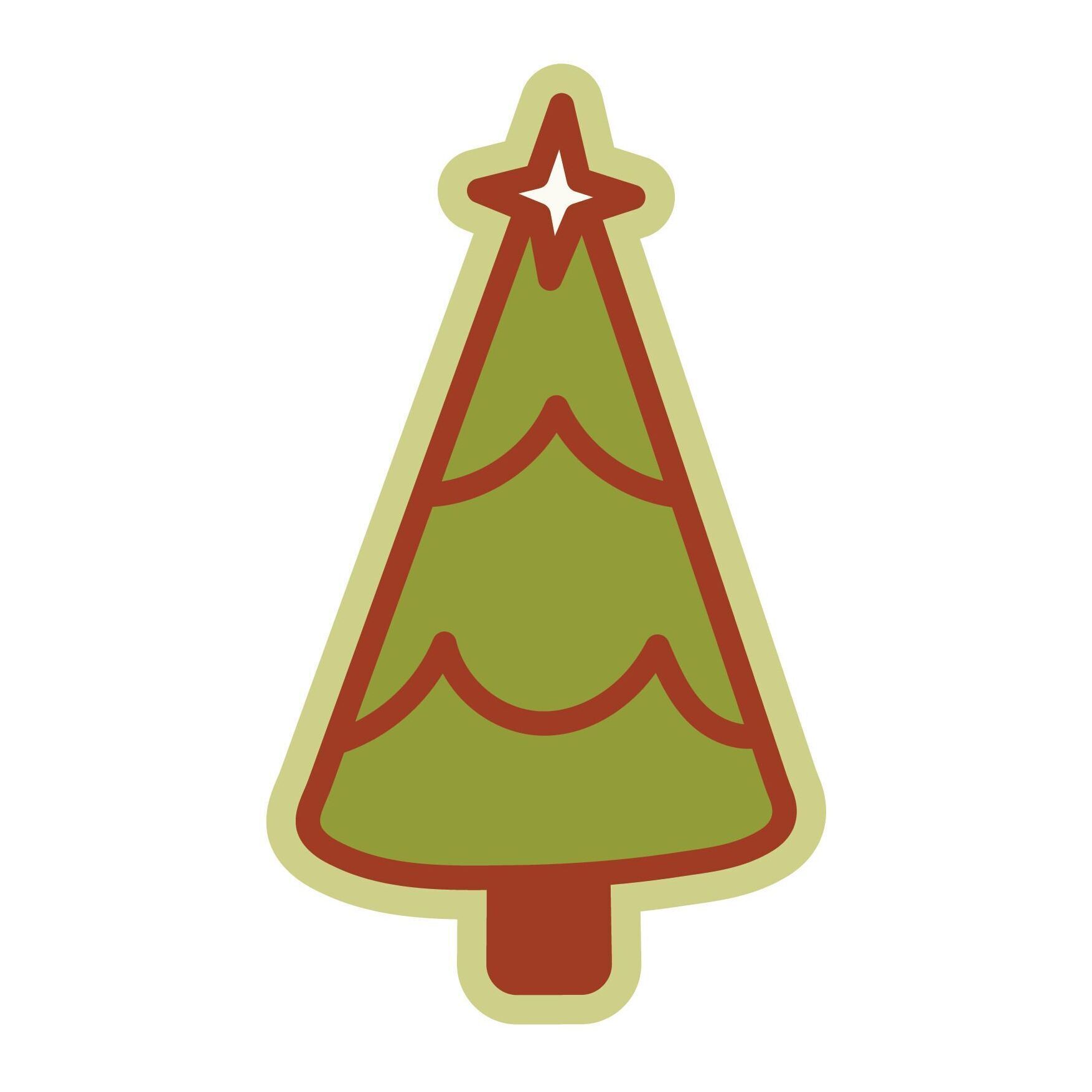 10pcs Christmas Mini Card Set, Set 01 Tree