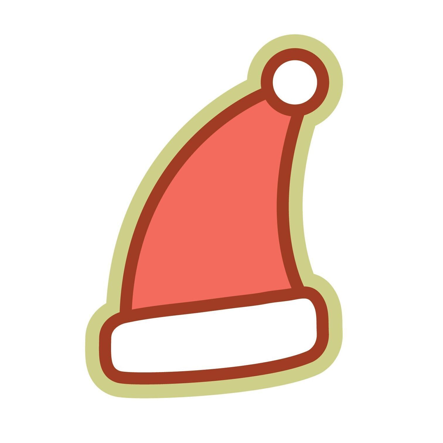 10pcs Christmas Mini Card Set, Set 03 Santa Hat