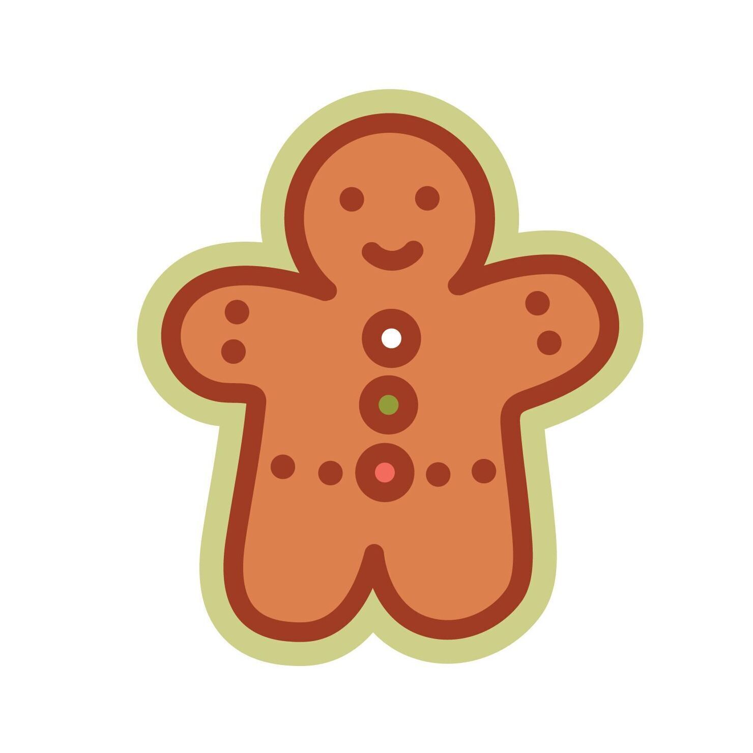 10pcs Christmas Mini Card Set, Set 04 Gingerbread
