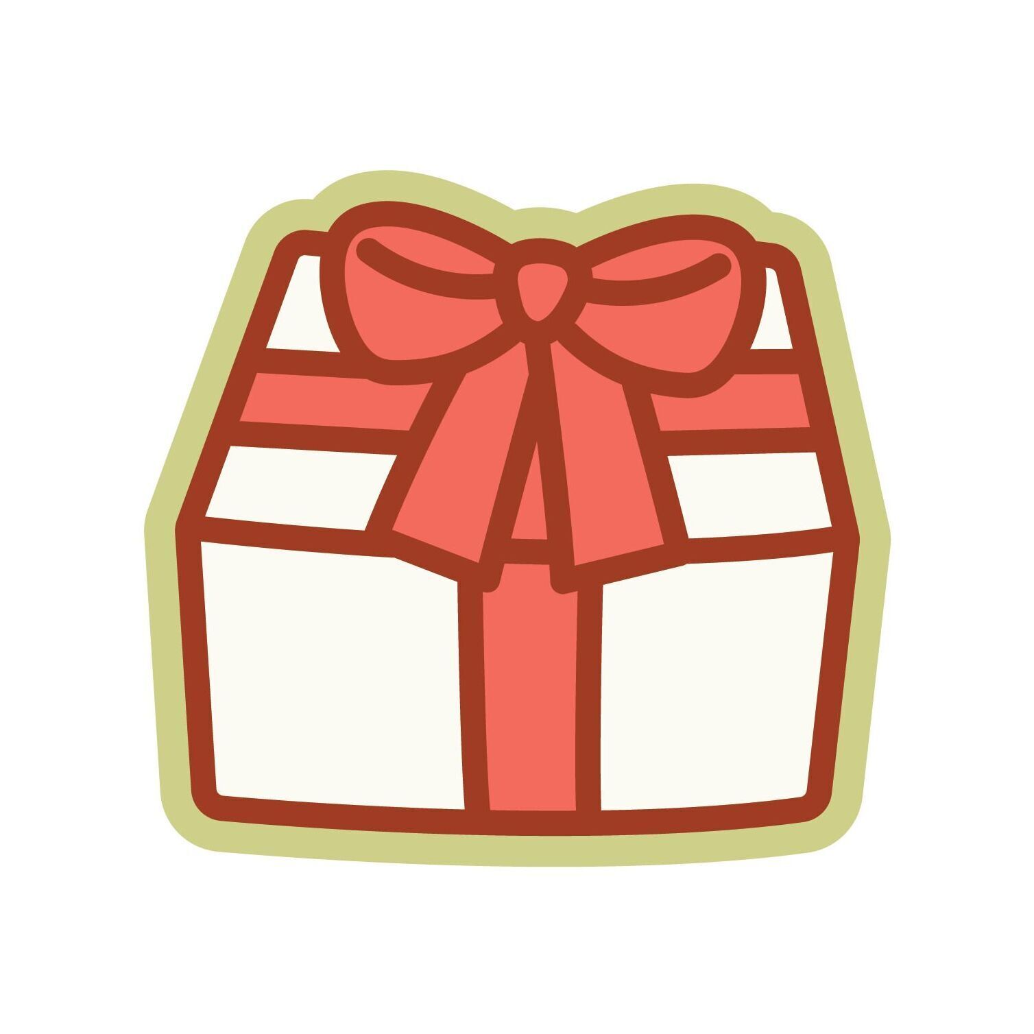 10pcs Christmas Mini Card Set, Set 06 Gift Box (Red)