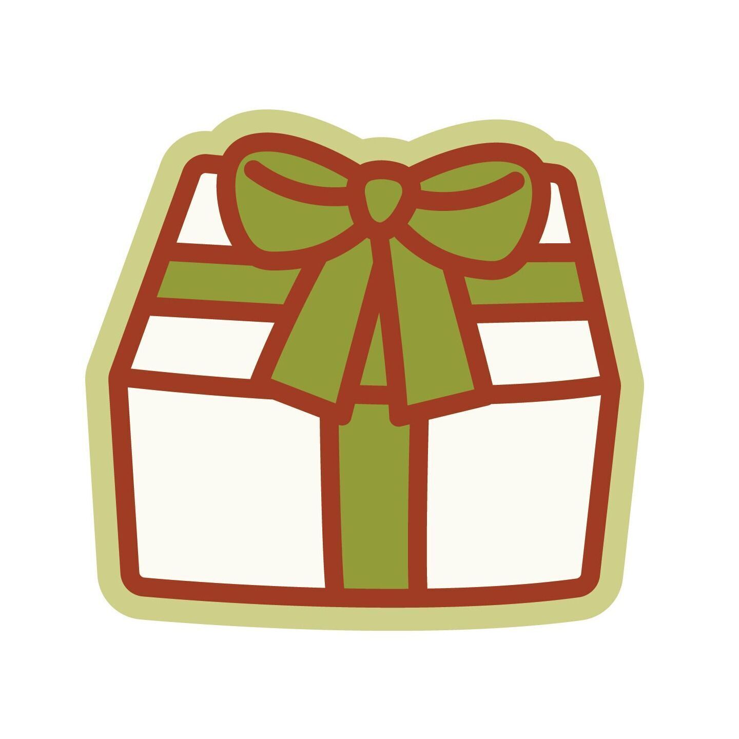10pcs Christmas Mini Card Set, Set 07 Gift Box (Green)
