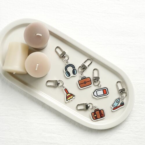 Daily Routine Acrylic Key Ring - Image 2