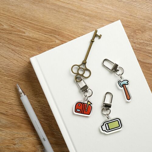 Daily Routine Acrylic Key Ring