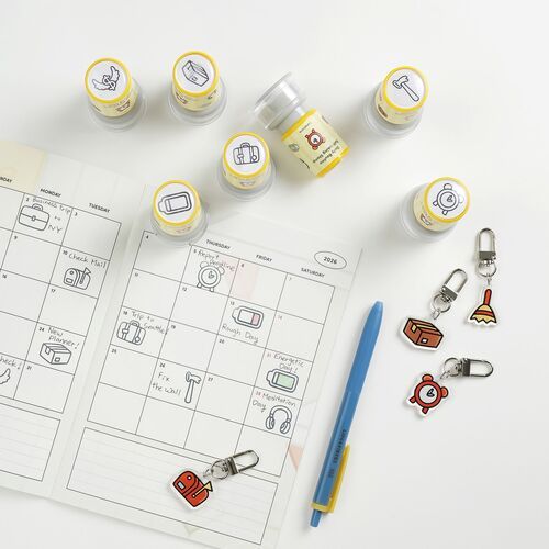 Daily Routine Acrylic Key Ring - Image 9