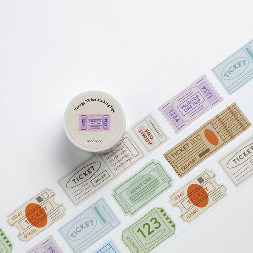 Vintage Ticket Masking Tape - Image 3