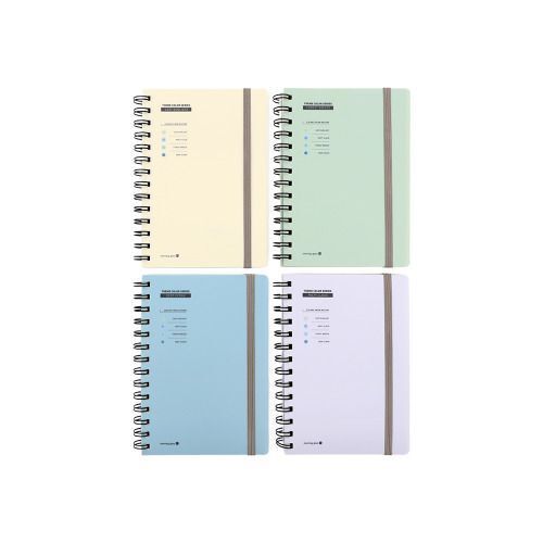 Small Pastel Spiral Lined Band Notebook v2