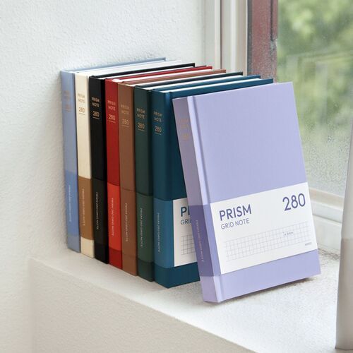 Prism B6 280p Hardcover Grid Notebook v3