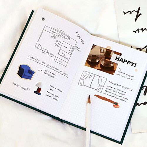 Prism B6 280p Hardcover Grid Notebook v3 - Image 2