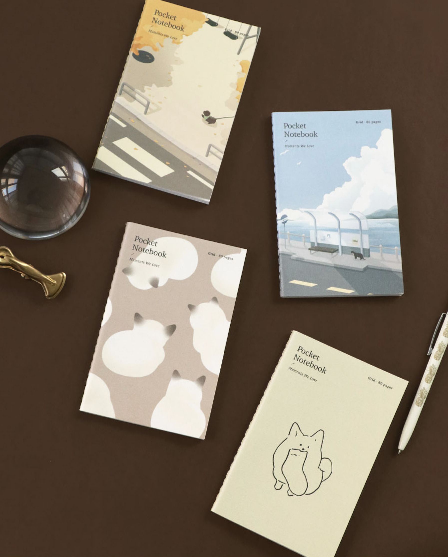 MochiThings: Calm Days Pocket Grid Notebook