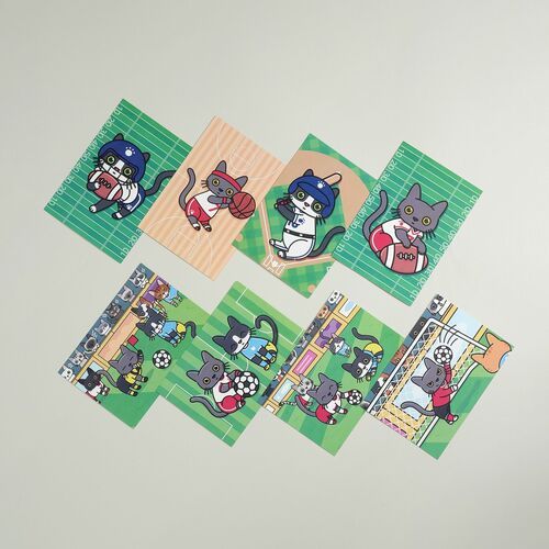 Lana & Tuxedo Cat Sports Postcard - Image 7