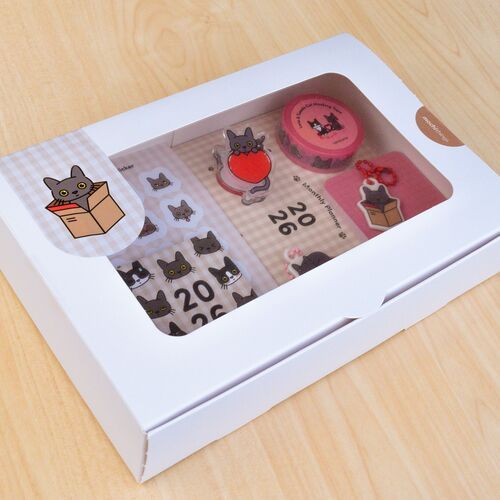 Lana Cat 2026 Monthly Stationery Gift Set (8pcs) - Image 3