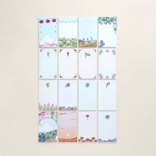 6pcs Blooming Garden Sticky Note Set - Image 8