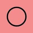 Geometric Shapes Slim Masking Tape, Circle (Red)