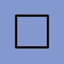 Geometric Shapes Slim Masking Tape, Square (Blue)
